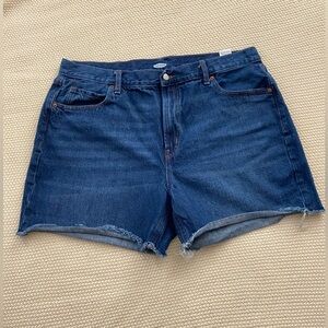 Old Navy Slouchy Straight High Rise Denim Cut Off Shorts. Size 14